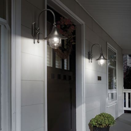 Ideal Lux - Aplique de parede exterior CIMA 1xE27/52W/230V IP43 antracite