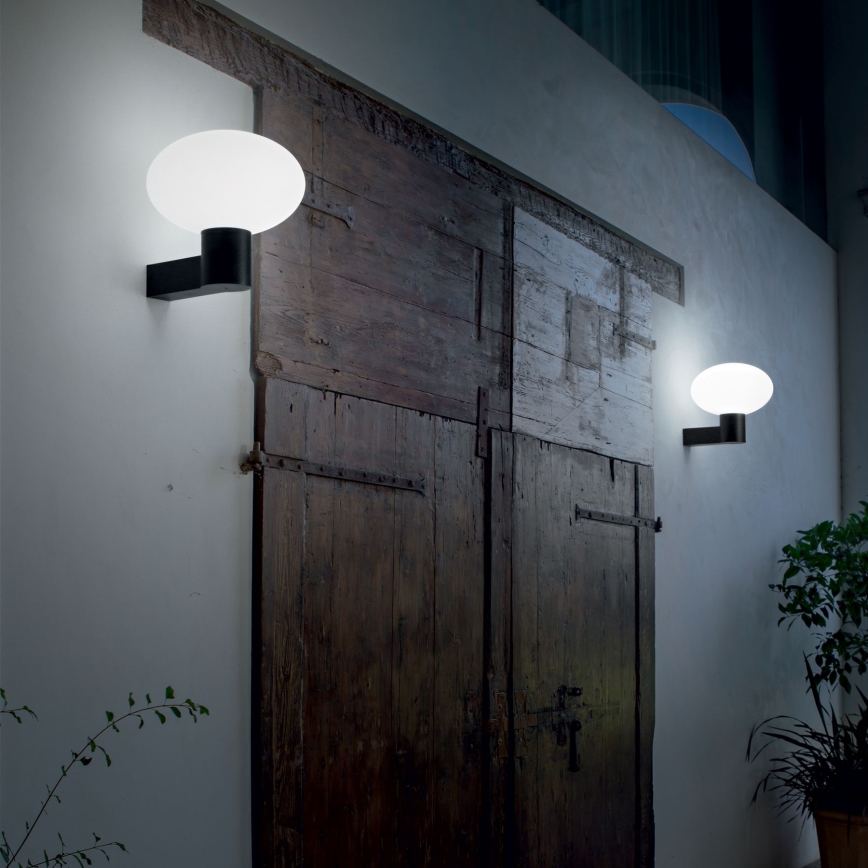 Ideal Lux - Aplique de parede exterior CLIO 1xE27/42W/230V IP44 preto