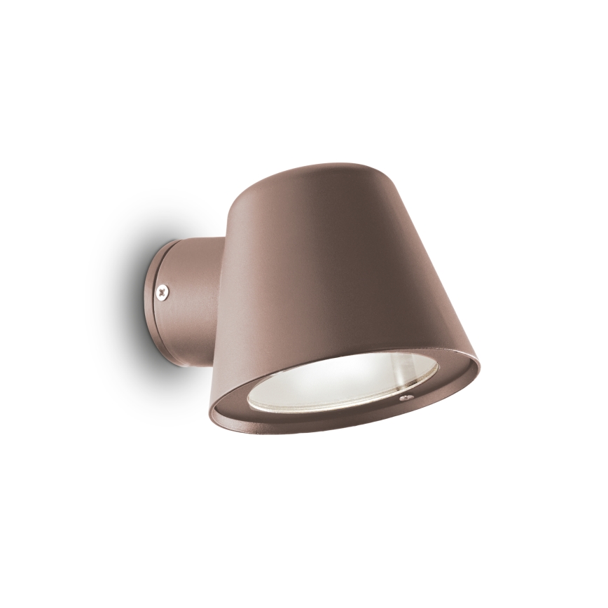 Ideal Lux - Aplique de parede exterior GAS 1xGU10/28W/230V IP43 castanho