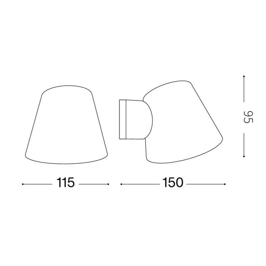 Ideal Lux - Aplique de parede exterior GAS 1xGU10/28W/230V IP43 castanho