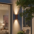 Ideal Lux - Aplique de parede exterior GUN 1xE27/60W/230V 31 cm IP54 castanho