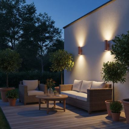 Ideal Lux - Aplique de parede exterior GUN 1xE27/60W/230V 31 cm IP54 castanho