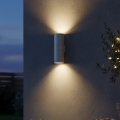 Ideal Lux - Aplique de parede exterior GUN 1xE27/60W/230V 31 cm IP54 cinzento