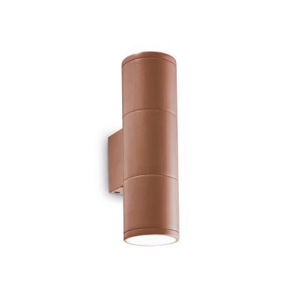 Ideal Lux - Aplique de parede exterior GUN 1xGU10/35W/230V 21 cm IP44 castanho