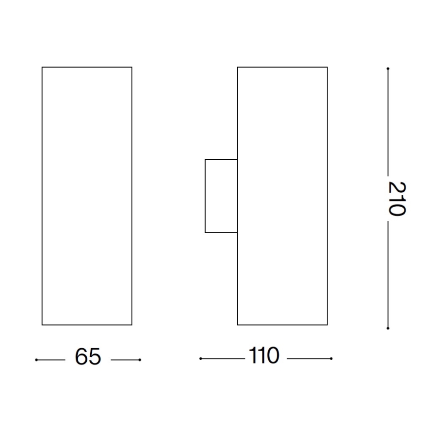 Ideal Lux - Aplique de parede exterior GUN 1xGU10/35W/230V 21 cm IP44 castanho