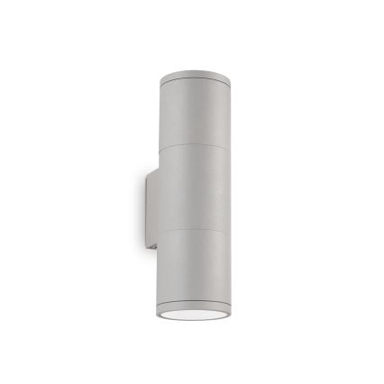 Ideal Lux - Aplique de parede exterior GUN 1xGU10/35W/230V 21 cm IP44 cinzento