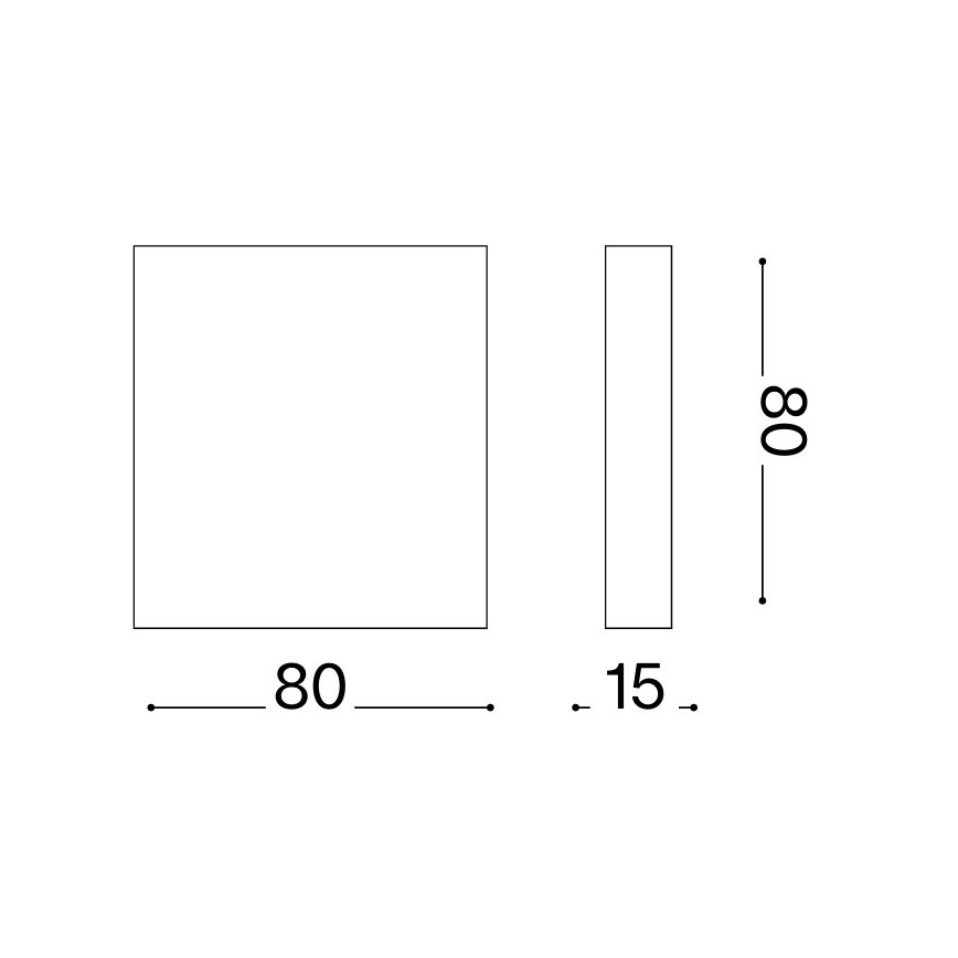 Ideal Lux - Aplique de parede exterior LED POST-IT LED/3W/12V CRI 90 latão