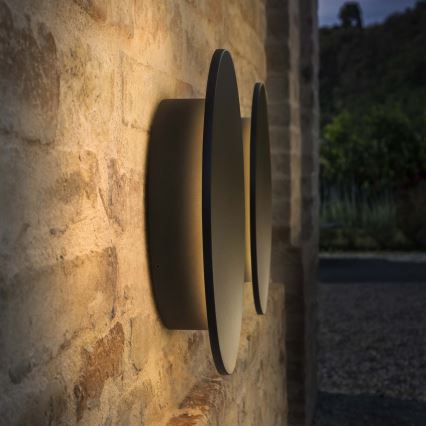 Ideal Lux - Aplique de parede exterior LED PUNTO LED/12W/230V IRC 90 Ø 24 cm IP54 preto