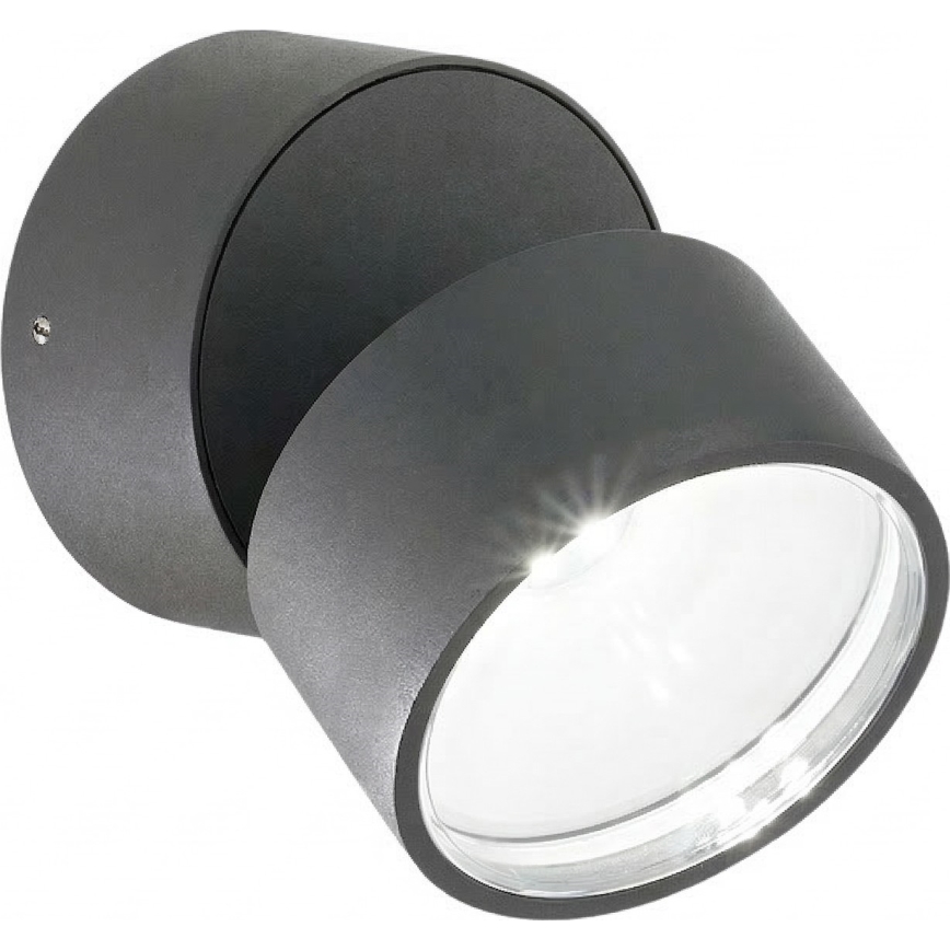 Ideal Lux - Arandela LED para exterior OMEGA LED/7W/230V CRI 90 IP54 antracite