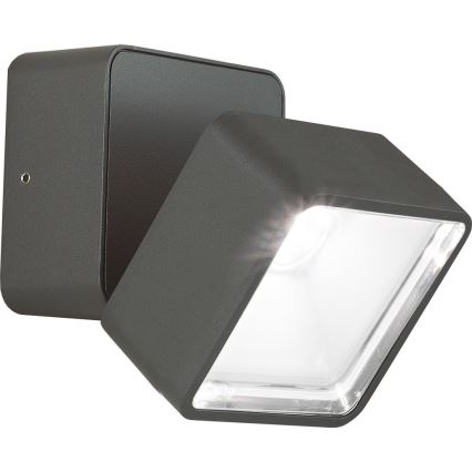 Ideal Lux - Aplique de parede LED para exterior OMEGA LED/7W/230V CRI 90 IP54 antracite