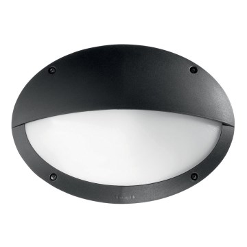 Ideal Lux - Aplique de parede exterior POLAR 1xE27/23W/230V IP66 preto