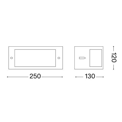 Ideal Lux - Aplique de parede exterior REX 1xE27/60W/230V IP44 castanho