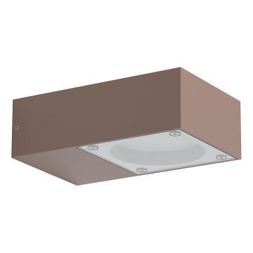 Ideal Lux - Aplique de parede exterior SIRIO 1xGX53/9W/230V IP65 castanho