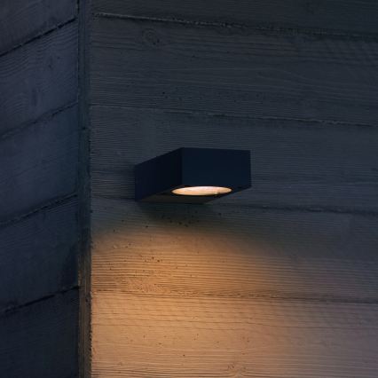 Ideal Lux - Aplique de parede exterior SIRIO 1xGX53/9W/230V IP65 castanho