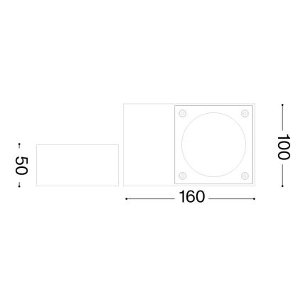 Ideal Lux - Aplique de parede exterior SIRIO 1xGX53/9W/230V IP65 castanho