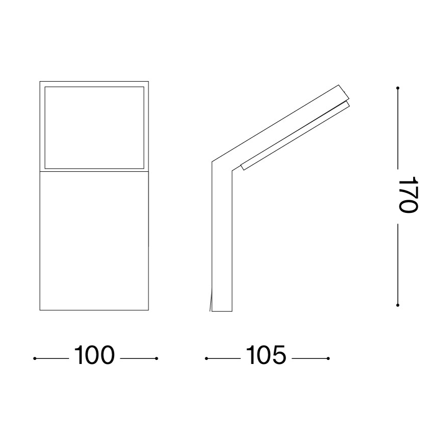 Ideal Lux - Aplique de parede LED para exterior STYLE LED/8,5W/230V 3000K CRI 90 IP54 castanho