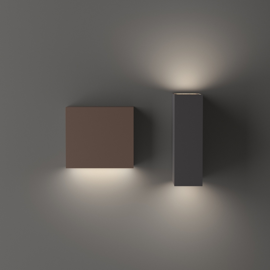 Ideal Lux - Aplique de parede exterior TETRIS 1xG9/15W/230V IP44 castanho