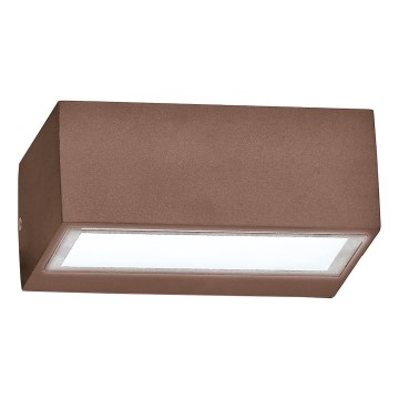 Ideal Lux - Aplique de parede exterior TWIN 1xG9/28W/230V IP44 castanho