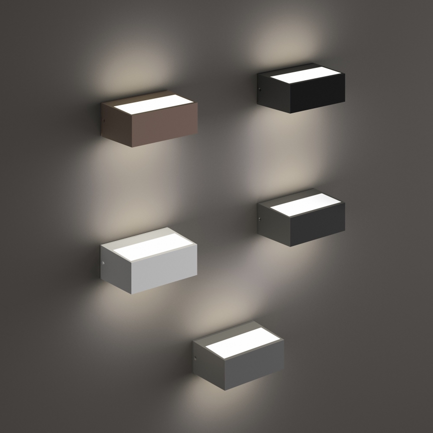 Ideal Lux - Aplique de parede exterior TWIN 1xG9/28W/230V IP44 castanho