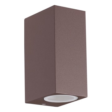 Ideal Lux - Aplique de parede exterior UP 2xG9/15W/230V IP44 castanho