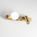 Ideal Lux - Aplique de parede LED BINOMIO 2xLED/3W/230V CRI 90 latão