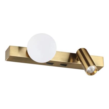 Ideal Lux - Aplique de parede LED BINOMIO 2xLED/3W/230V CRI 90 latão
