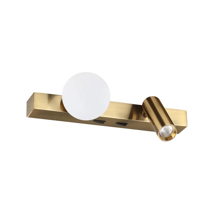 Ideal Lux - Aplique de parede LED BINOMIO 2xLED/3W/230V CRI 90 latão