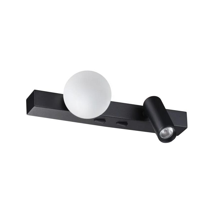 Ideal Lux - Aplique de parede LED BINOMIO 2xLED/3W/230V CRI 90 preto
