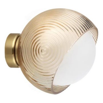 Ideal Lux - Aplique de parede LED BLOOM 1xE27/42W/230V dourado/bege fumê