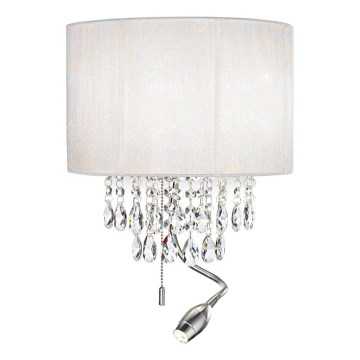 Ideal Lux - Aplique de Parede LED de Cristal OPERA 2xE14/40W/230V + LED/1W branco