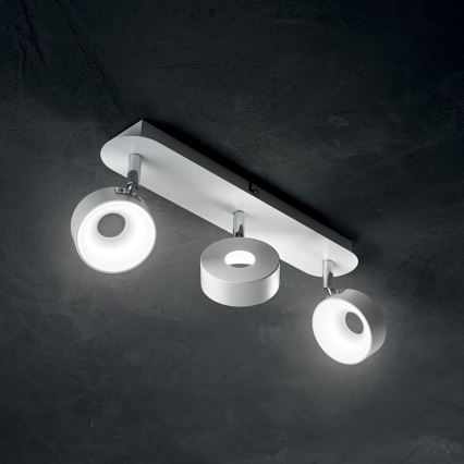 Ideal Lux - Aplique de parede LED direcionável OBY 3xLED/6W/230V CRI 90 branco