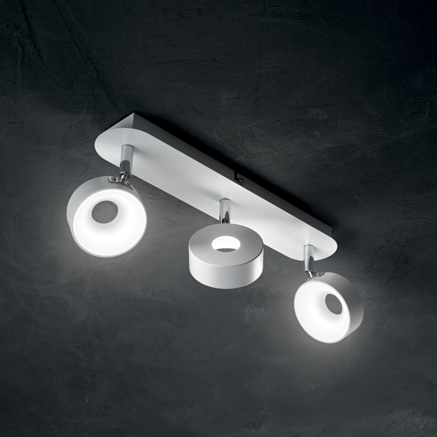 Ideal Lux - Aplique de parede LED direcionável OBY 3xLED/6W/230V CRI 90 branco