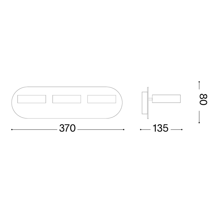 Ideal Lux - Aplique de parede LED direcionável OBY 3xLED/6W/230V CRI 90 branco