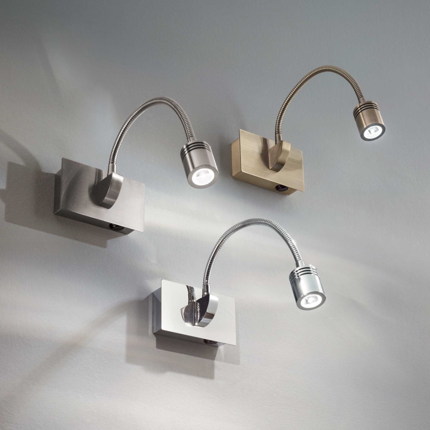Ideal Lux - Aplique de parede LED flexível DYNAMO LED/3,5W/230V CRI 90 bronze