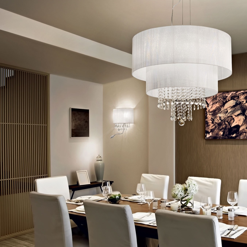Ideal Lux - Aplique de Parede LED de Cristal OPERA 2xE14/40W/230V + LED/1W branco