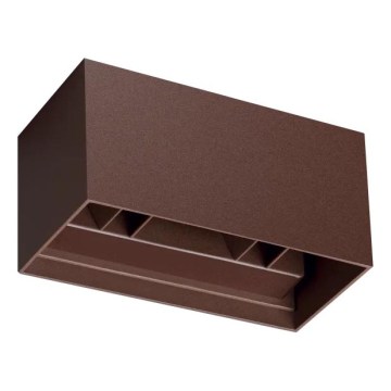 Ideal Lux - Aplique de parede LED para exterior ATOM LED/25W/230V CRI 90 IP54 castanho