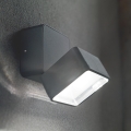 Ideal Lux - Aplique de parede LED para exterior OMEGA LED/7W/230V CRI 90 IP54 antracite