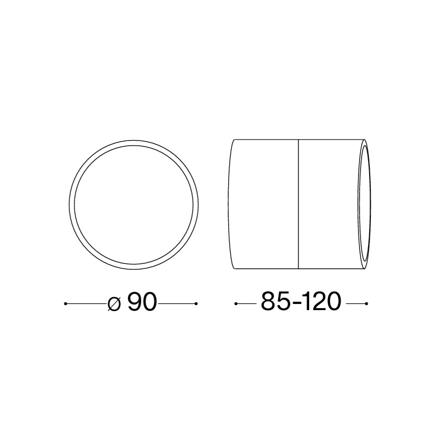 Ideal Lux - Aplique de parede LED para exterior OMEGA LED/7W/230V CRI 90 IP54 branco
