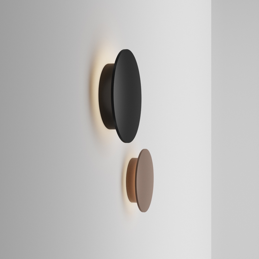 Ideal Lux - Candeeiro de parede LED para exterior PUNTO LED/9W/230V IRC 90 Ø 18 cm IP54 preto
