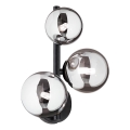 Ideal Lux - Aplique de parede LED PERLAGE 3xG9/3W/230V preto/preto fumê