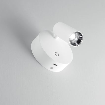 Ideal Lux - Aplique de parede spot LED táctil dimerizável ELF LED/3W/230V IRC 95 branco