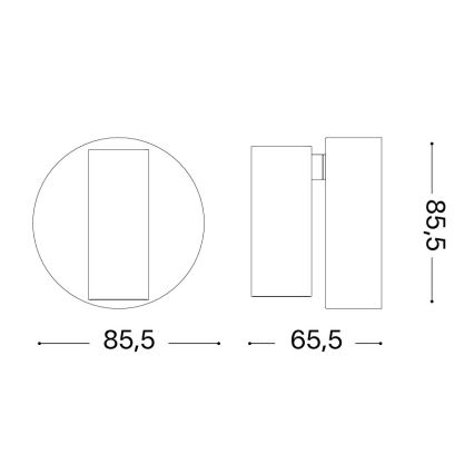 Ideal Lux - Aplique de parede spot LED táctil dimerizável ELF LED/3W/230V IRC 95 branco