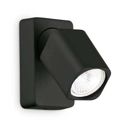 Ideal Lux - Aplique de parede LED RUDY 1xGU10/7W/230V IRC 90 preto