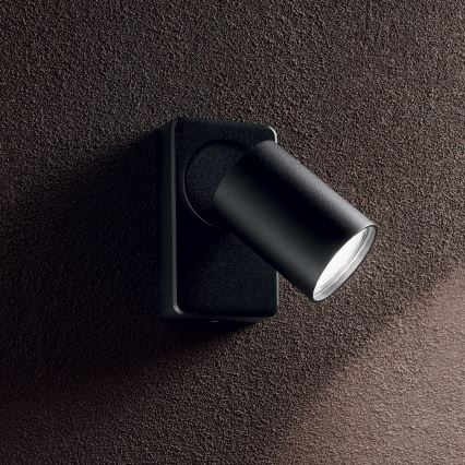 Ideal Lux - Aplique de parede LED RUDY 1xGU10/7W/230V IRC 90 preto