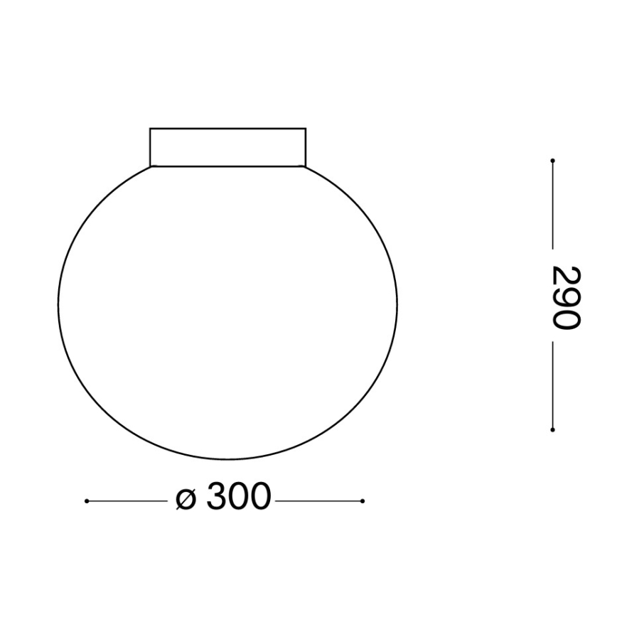 Ideal Lux - Aplique de parede MAPA 1xE27/42W/230V Ø 30 cm branco