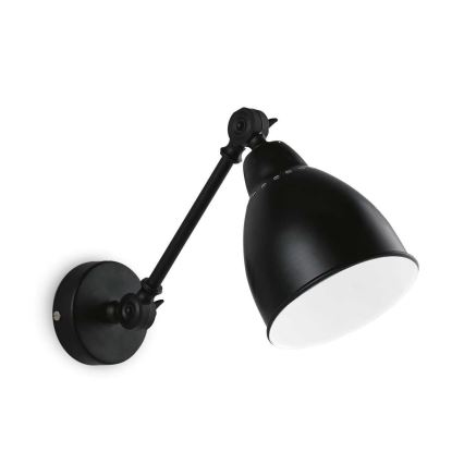 Ideal Lux - Aplique de parede NEWTON 1xE27/42W/230V preto