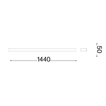 Ideal Lux - Aplique de parede exterior LED LINEA LED/23W/230V IRC 90 144 cm IP54 antracite