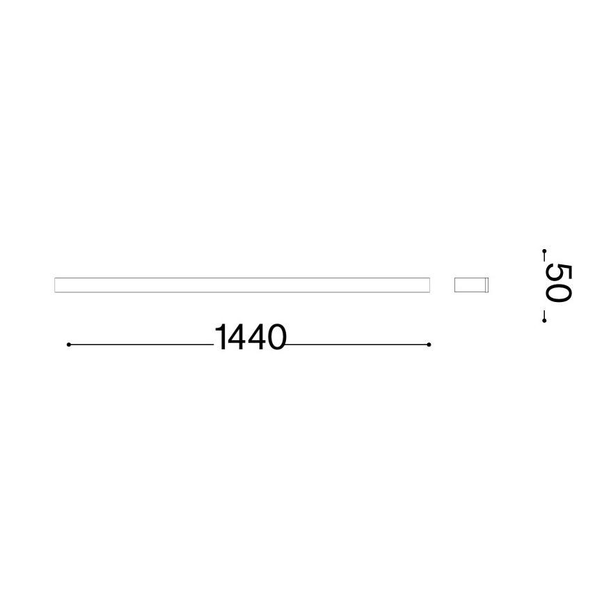 Ideal Lux - Aplique de parede exterior LED LINEA LED/23W/230V IRC 90 144 cm IP54 antracite
