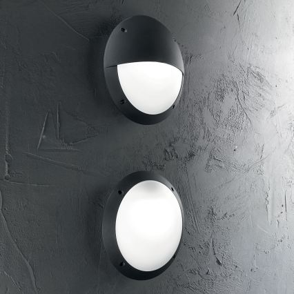 Ideal Lux - Aplique de parede para exterior POLAR 1xE27/23W/230V IP66 preto