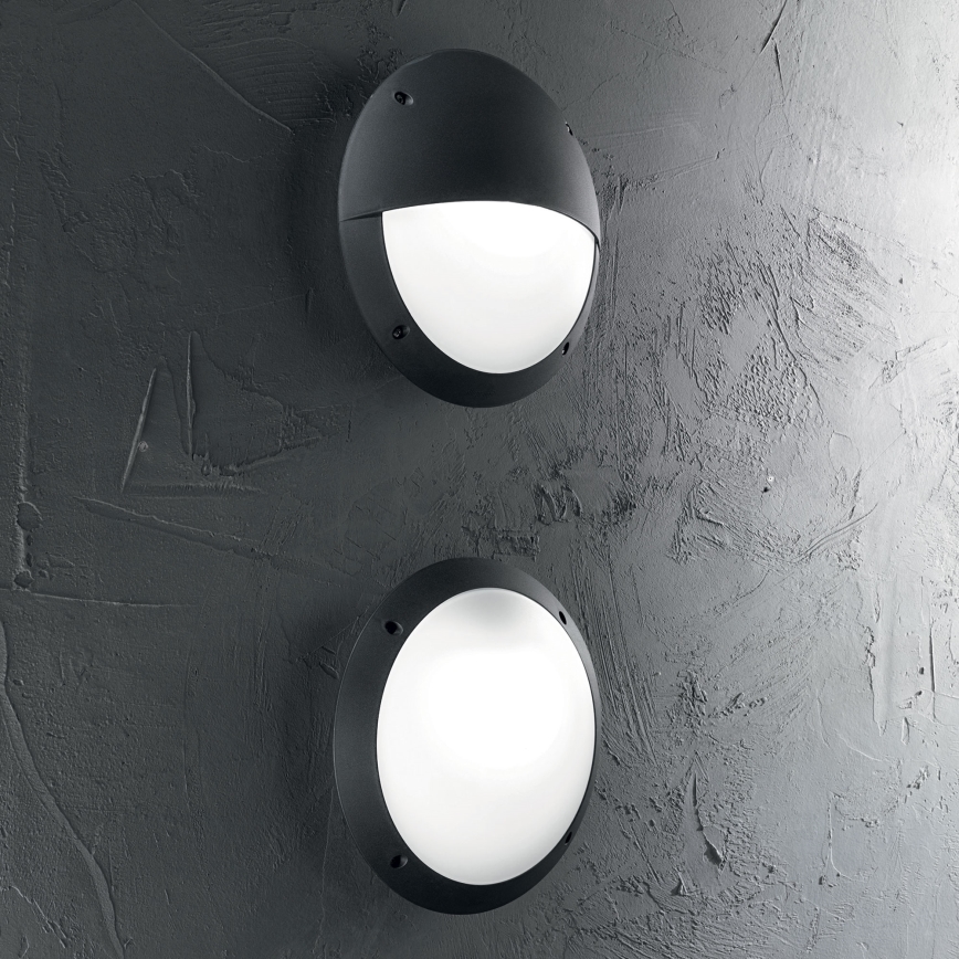 Ideal Lux - Aplique de parede para exterior POLAR 1xE27/23W/230V IP66 preto